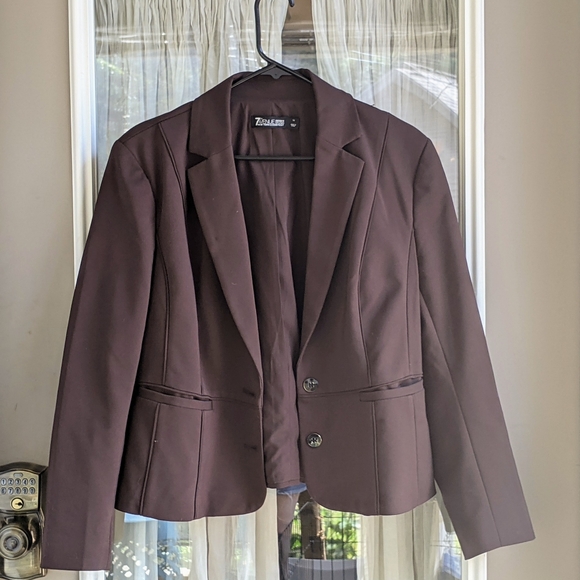 New York & Company Jackets & Blazers - Chocolate Pantsuit - NY&Co -matching set